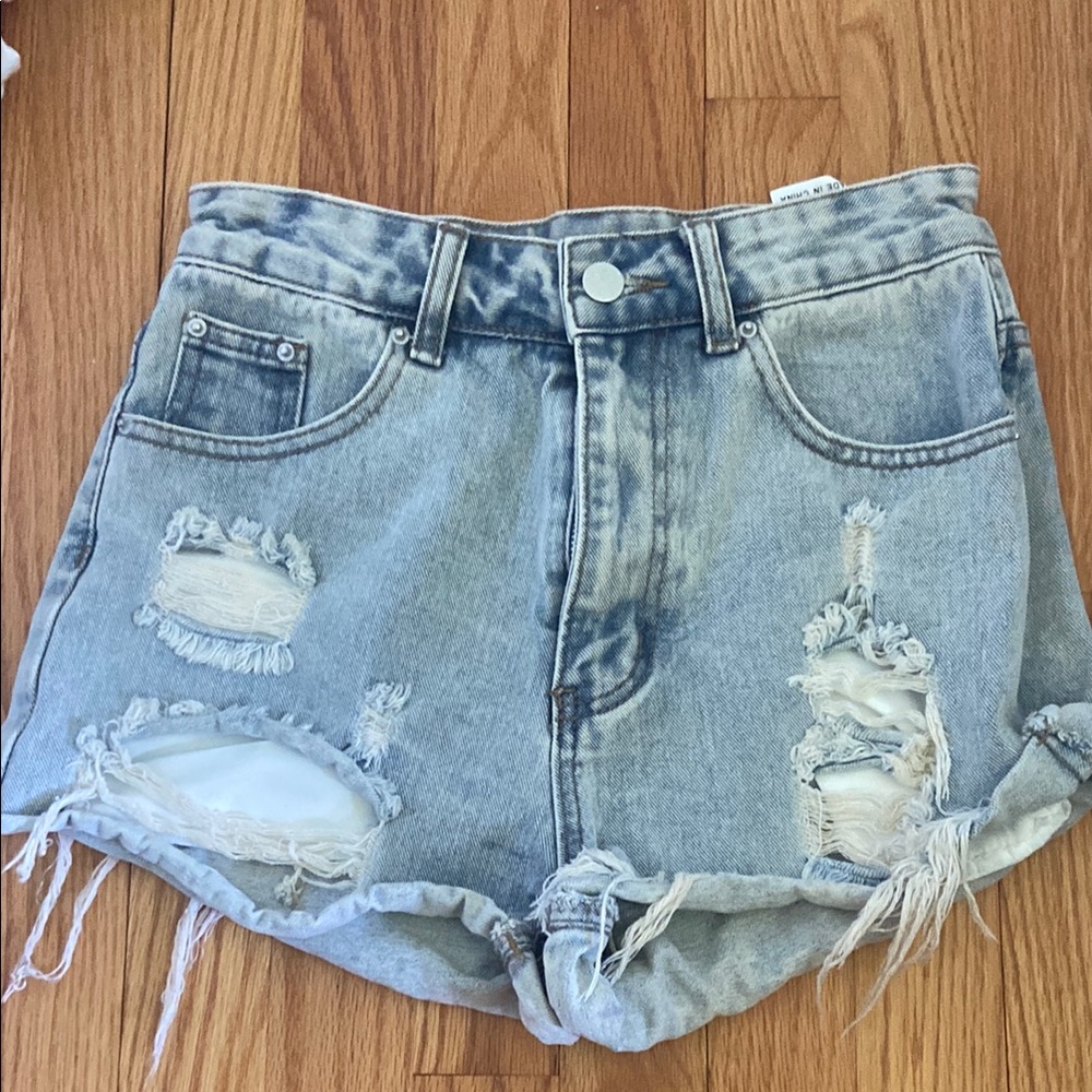 Denim Distressed Shorts